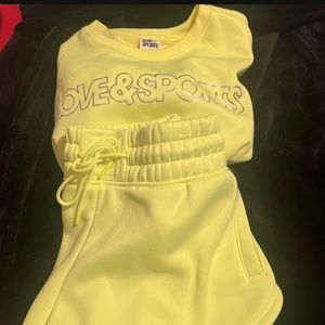 Large Top and Large Shorts, Love and Sport set. Size 11 Nike shoes women’s